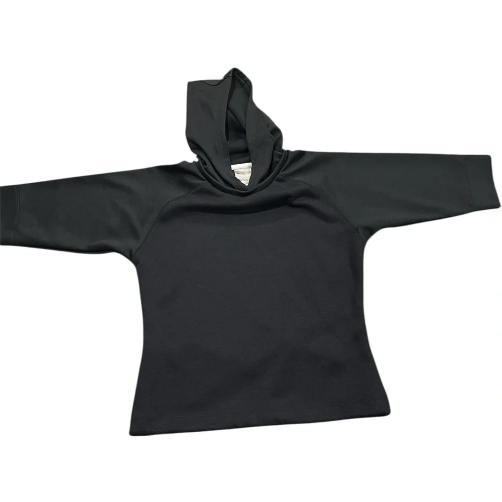 Nike Vintage Black Hoodie Drawstring Waist Girl’s Size Small 4-6 EUC